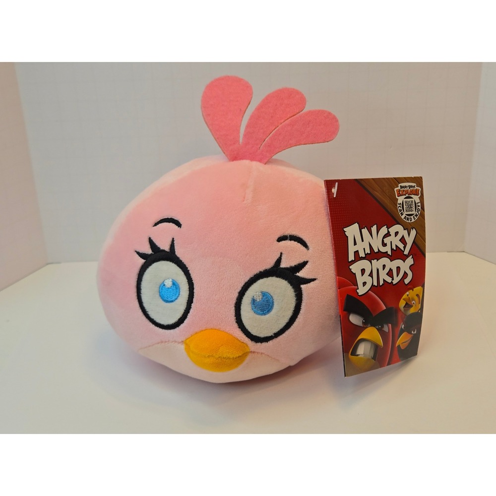 Angry Birds Stella Pink‎ Bird Plush Toy Factory Rovio 6 Inch New With Tags